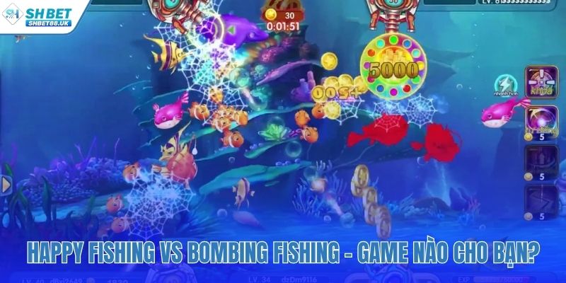 So sánh game Jili đánh cá vui vẻ với Bombing Fishing